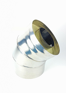 (GS) Отвод-термо 135*, 115х200, AISI 430/430, 0,8мм/0,5мм, (К)