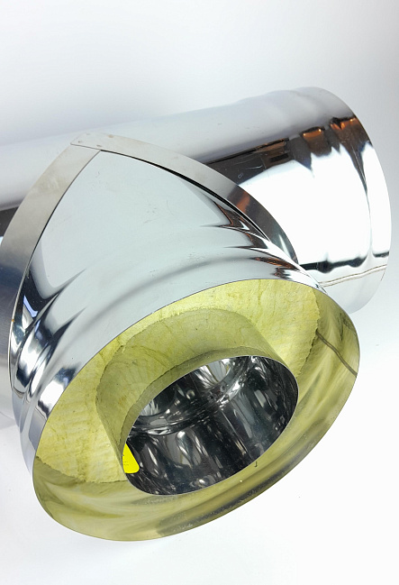 (GS) Тройник-термо 90*, 120х200, AISI 430/430, 0,8мм/0,5мм, (К), h=380мм