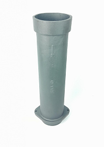 Чугунная НИЖНЯЯ труба для шибера (п/м) ИСКАНДЕР 115/500мм