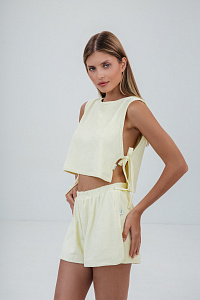 Топ симметрия, цвет желтый, Махра Хлопок 100%, р-р L-XL