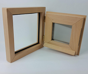 Окно Woodson 30*30, стекло бронза, ольха