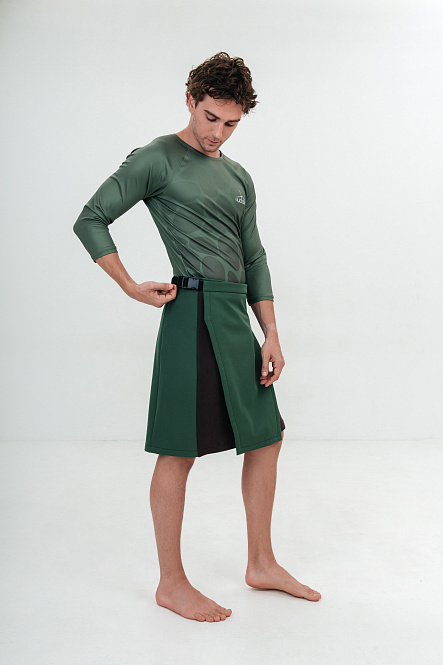 Килт муж софт, цвет зеленый+коричневый, Полиэстер 100%, р-р XL-XXL