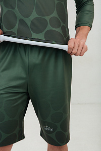 Шорты муж термо, цвет зеленый, Полиэстер+Эластан, р-р M-L